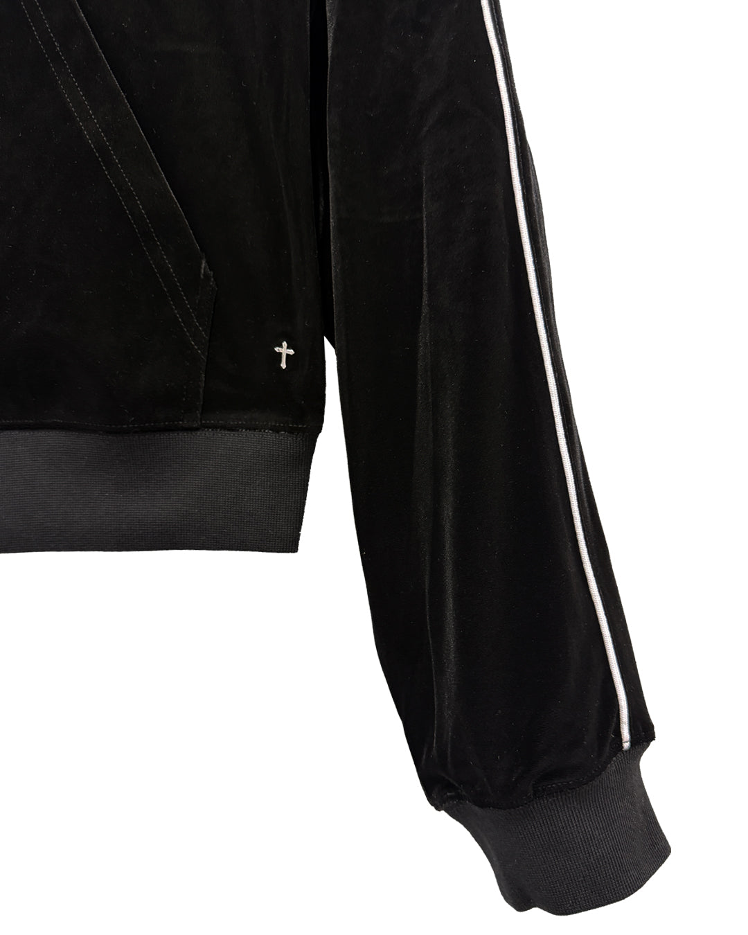 Velvet Track Hoodie / Black