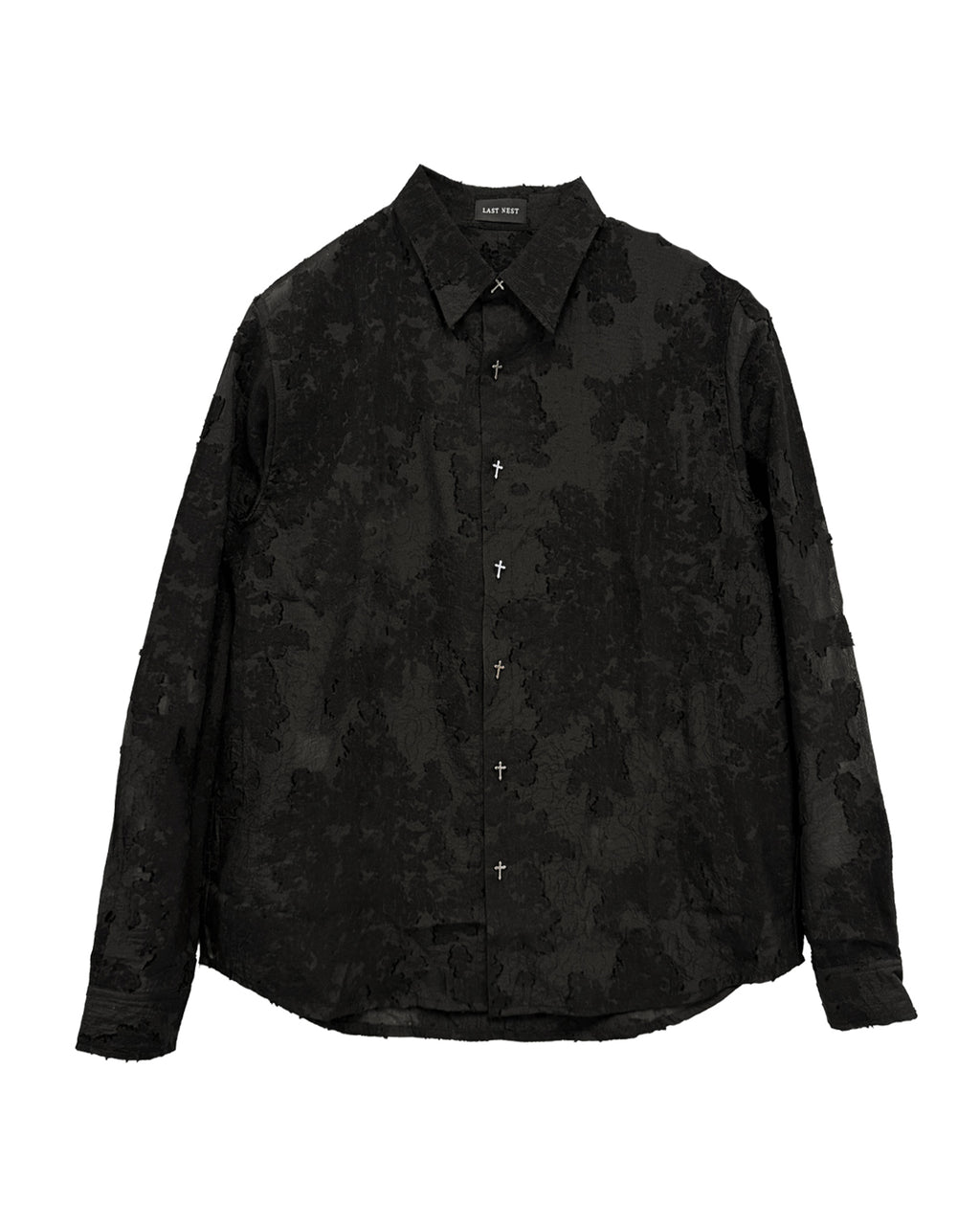 Black Flowers L/S Shirts / Black