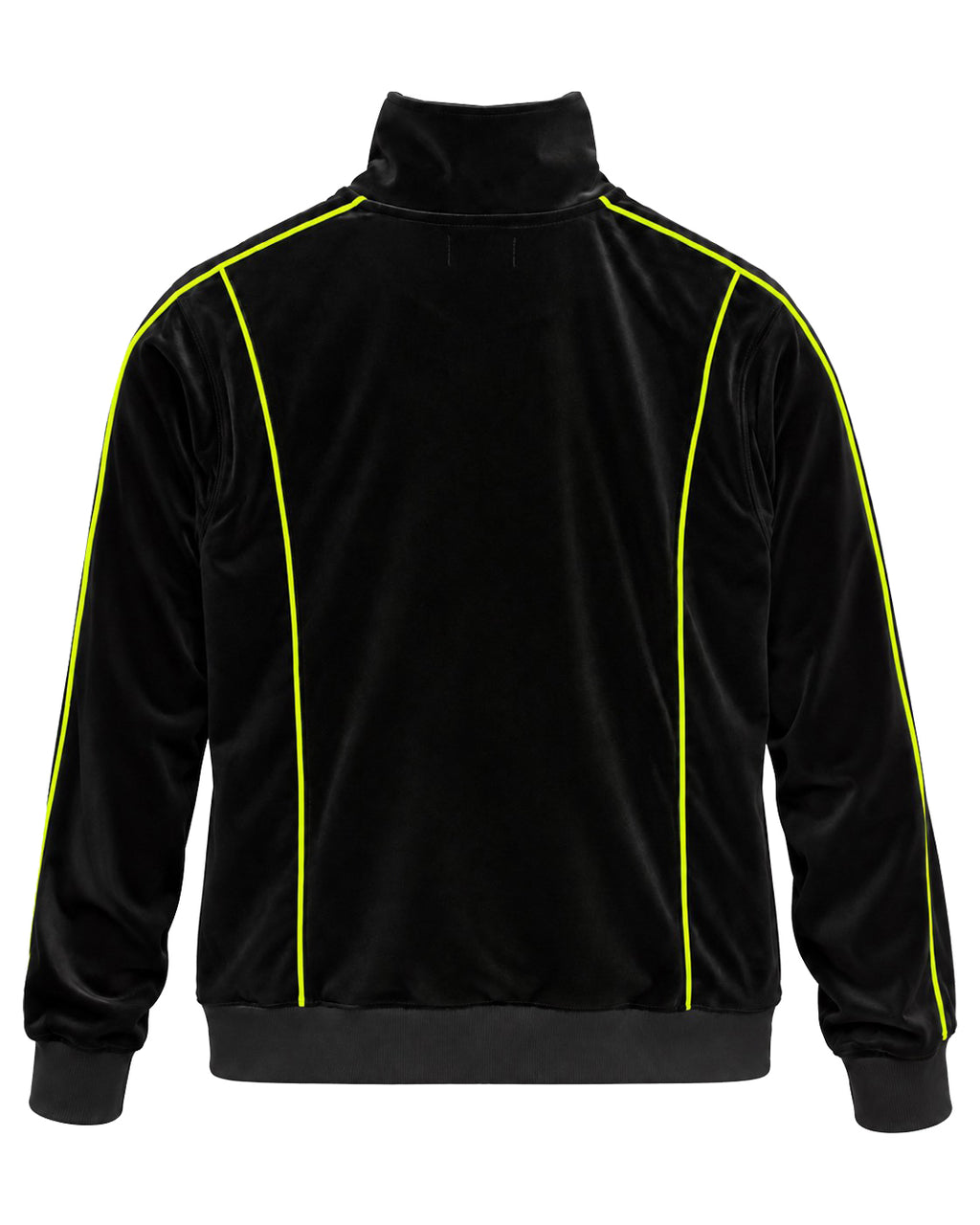 Velvet Track Jacket / Neon Yellow Piping
