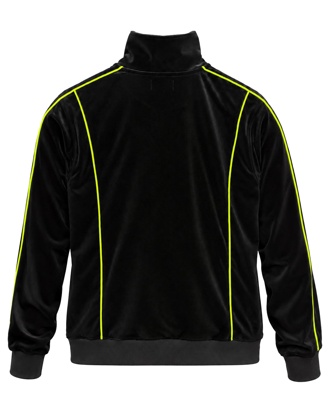 Velvet Track Jacket / Neon Yellow Piping