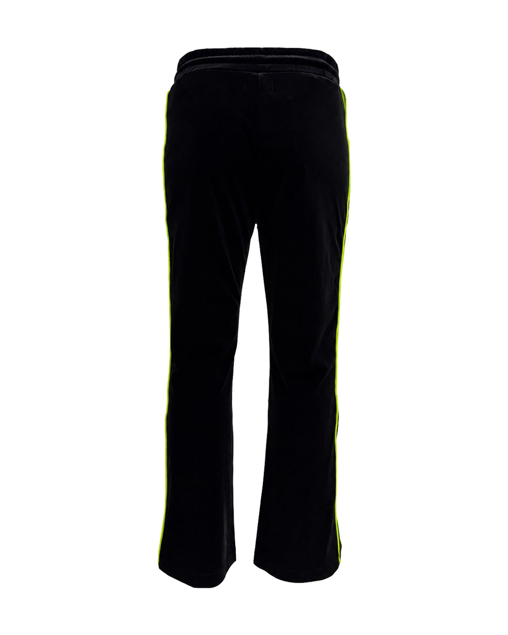 Velvet Track Pants / Neon Yellow Piping