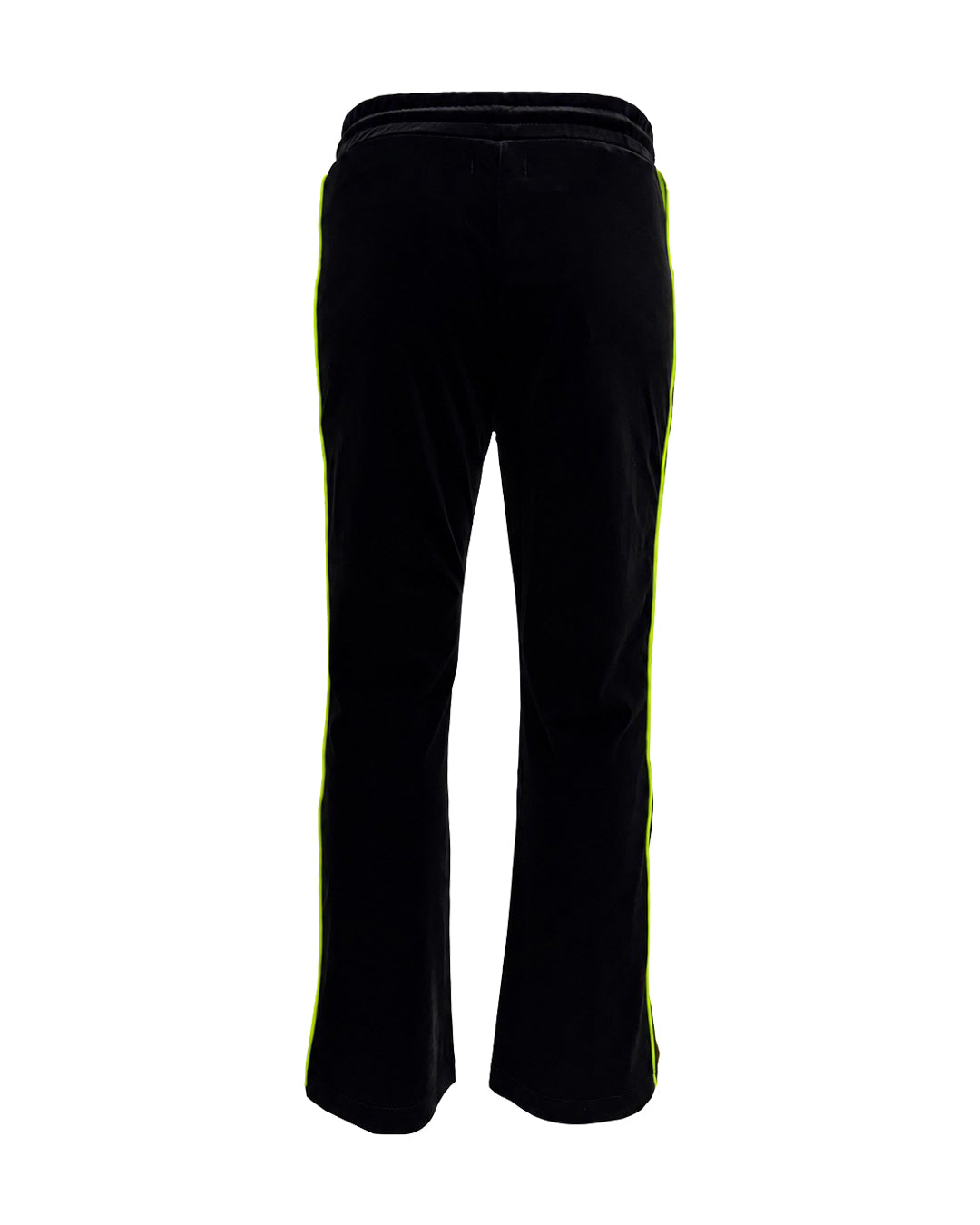 Velvet Track Pants / Neon Yellow Piping