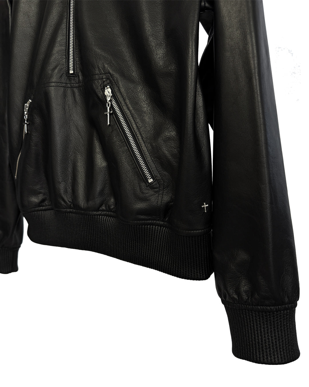 Leather Hoodie / Black