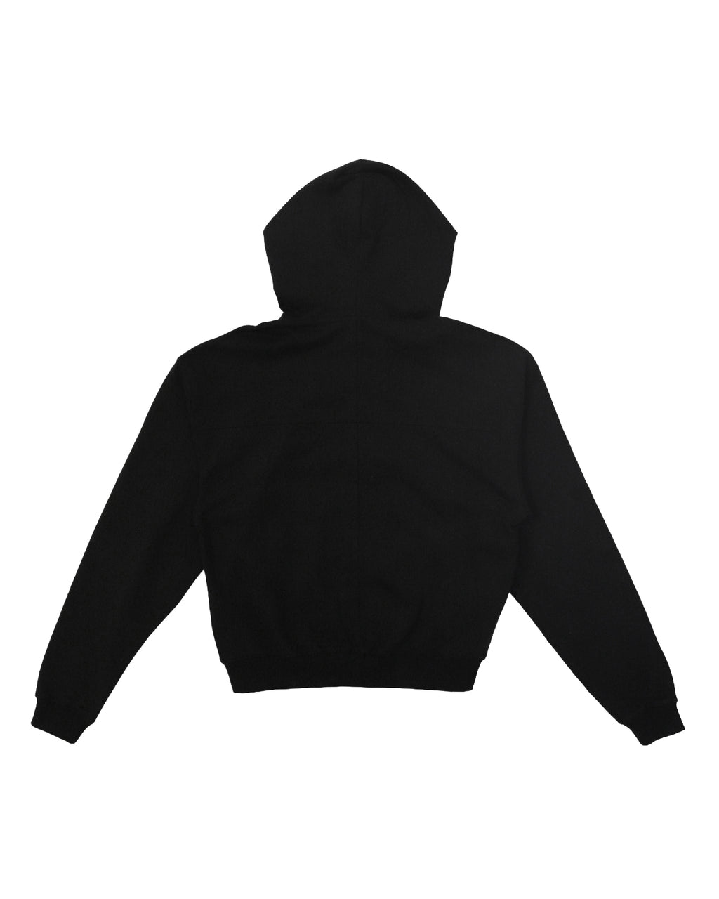 Stick Embroidery Zip Hoodie / Black