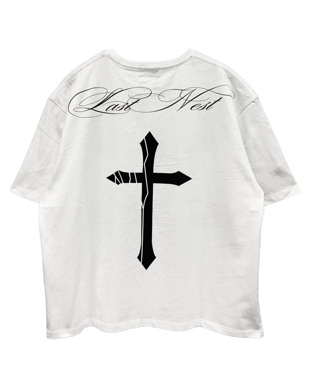 Cracked Cross Logo T-shirt / White