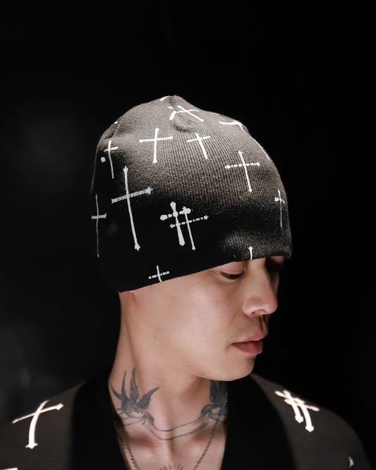 CROSS BEANIE / BLACK