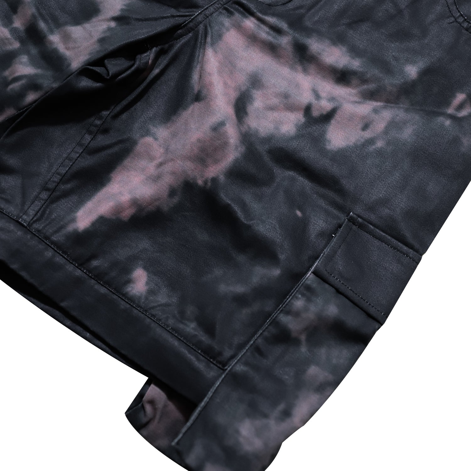 TIE-DYE CARGO PANTS / BLACK