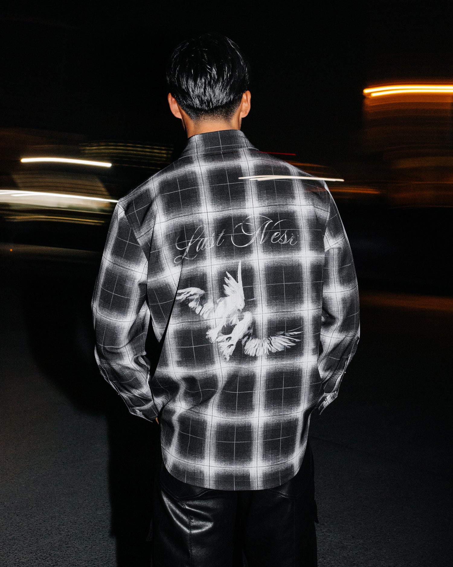 Printed Flannel Shirts / Black