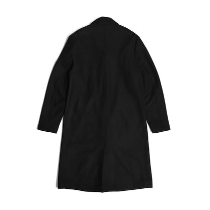 LONG WOOL COAT / BLACK