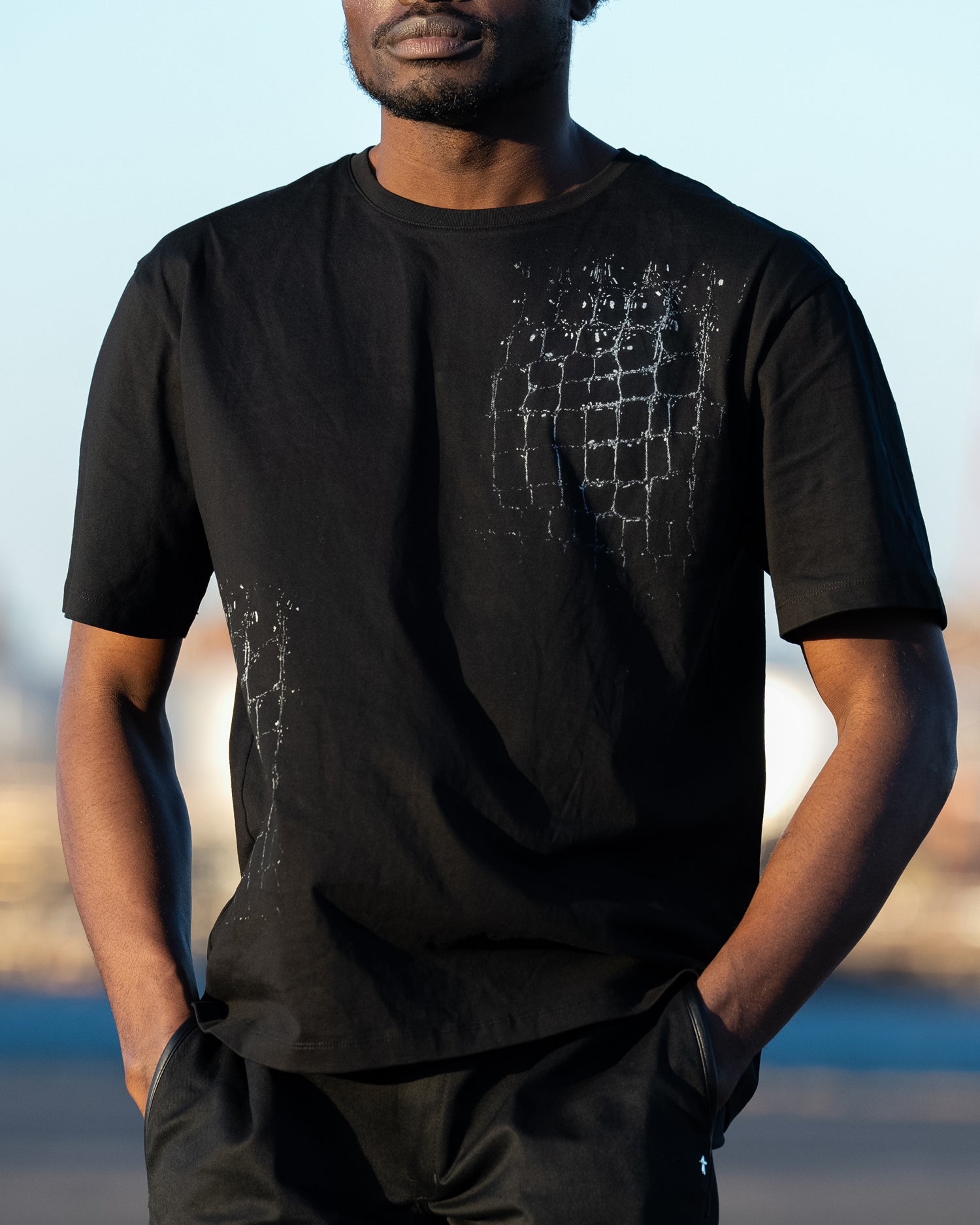 Faded Croco T-shirts / Black