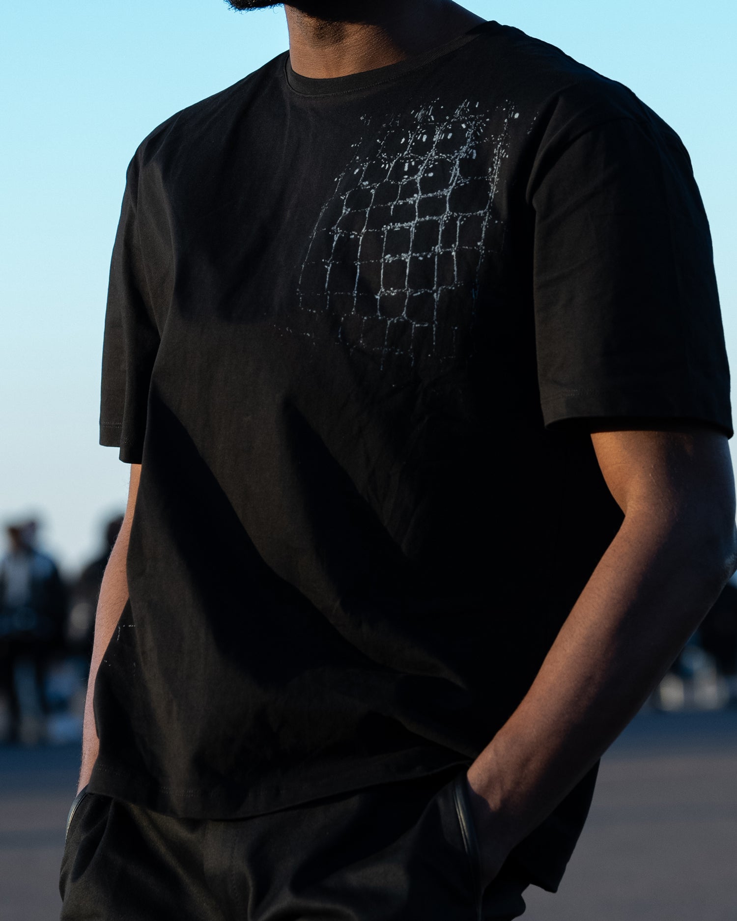 Faded Croco T-shirts / Black