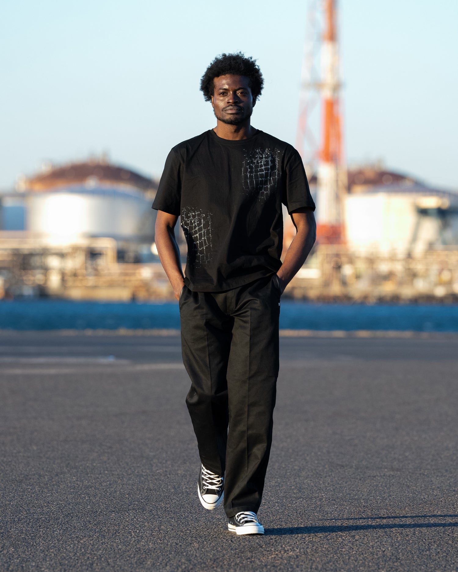 Faded Croco T-shirts / Black