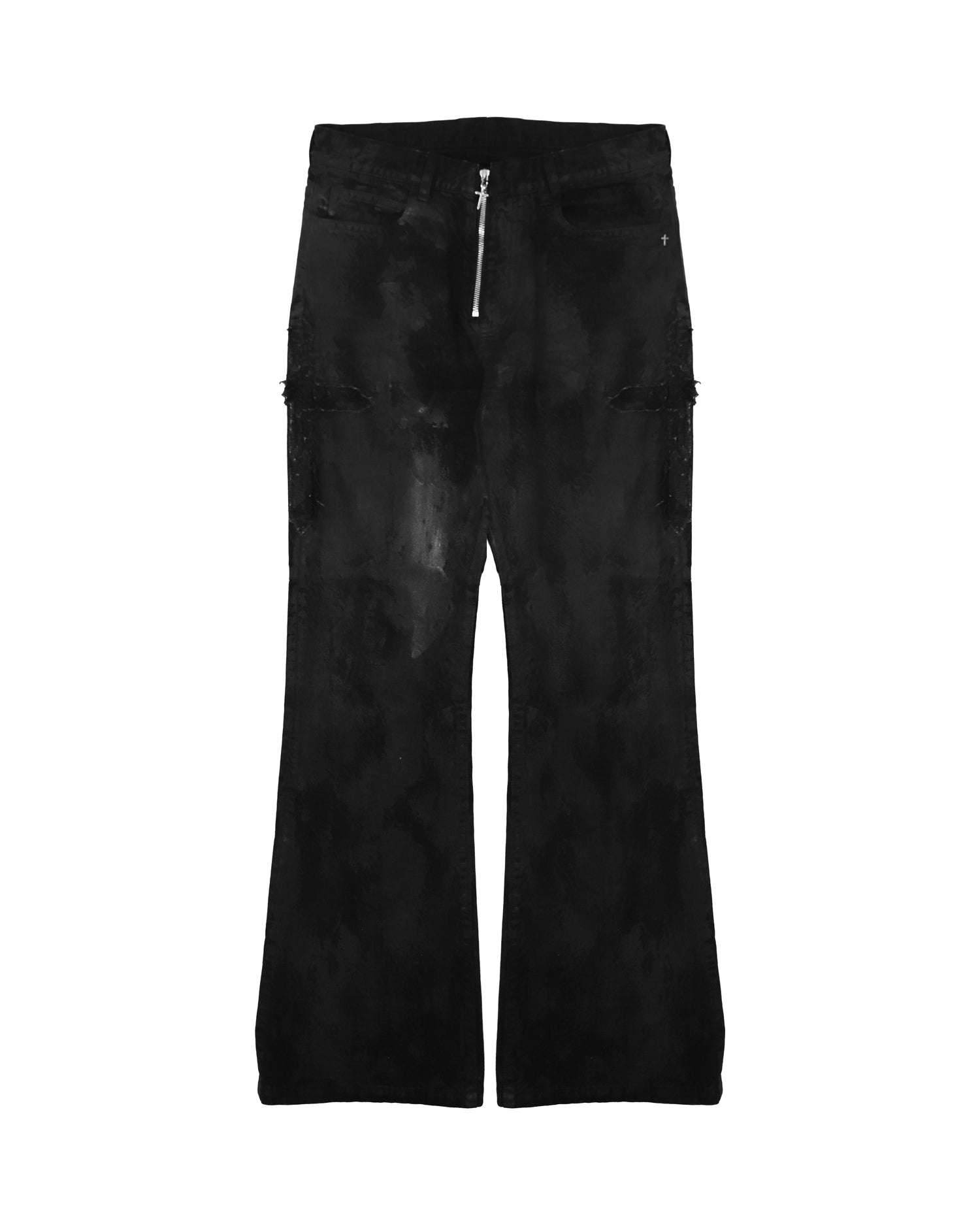 【即完売品】 LAST NEST コーティング フレア デニムパンツM 即購入⭕️ Coating Denim Flare Pants / Black｜LAST NEST Official Online Site