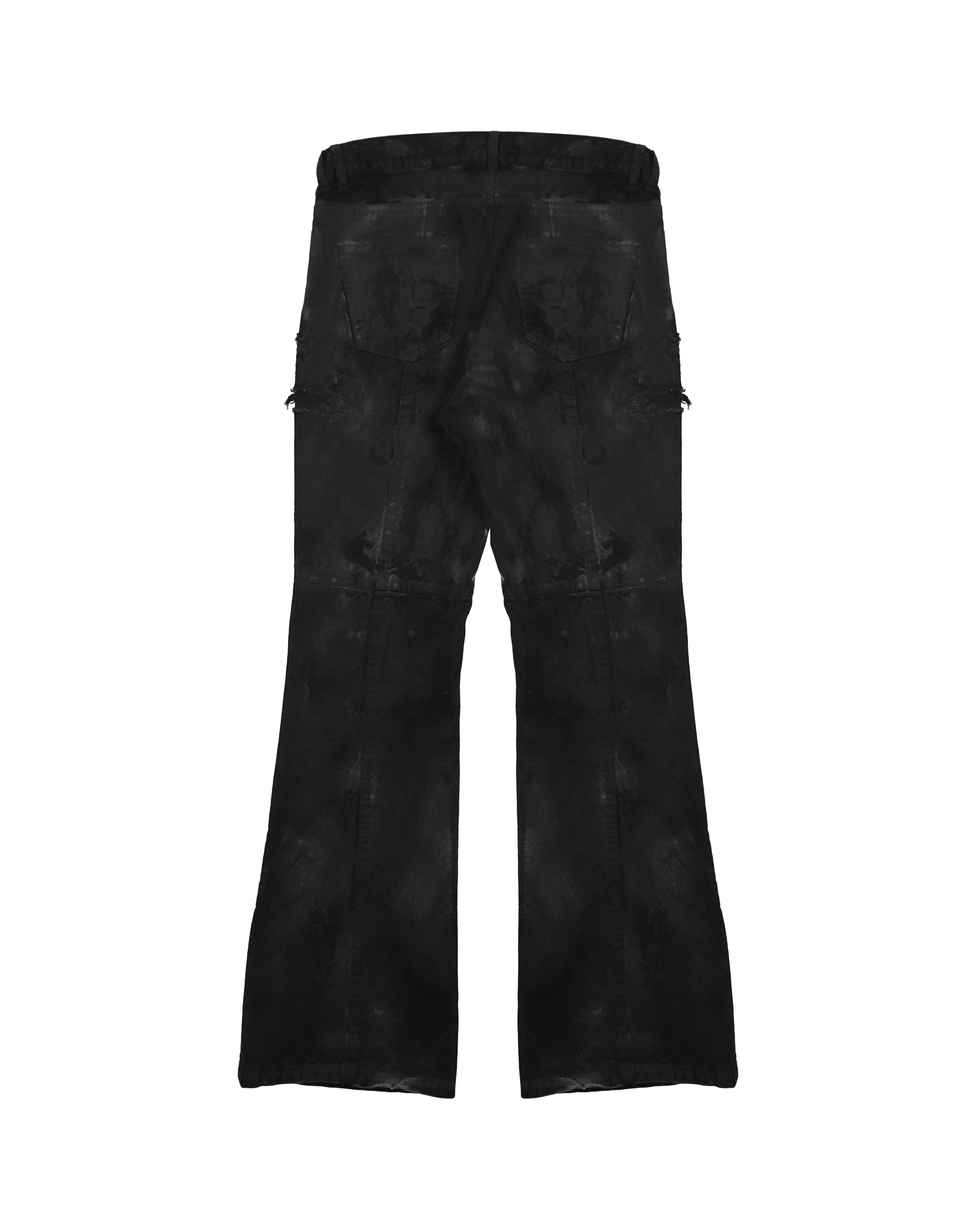 Coating Denim Flare Pants / Black｜LAST NEST Official Online Site