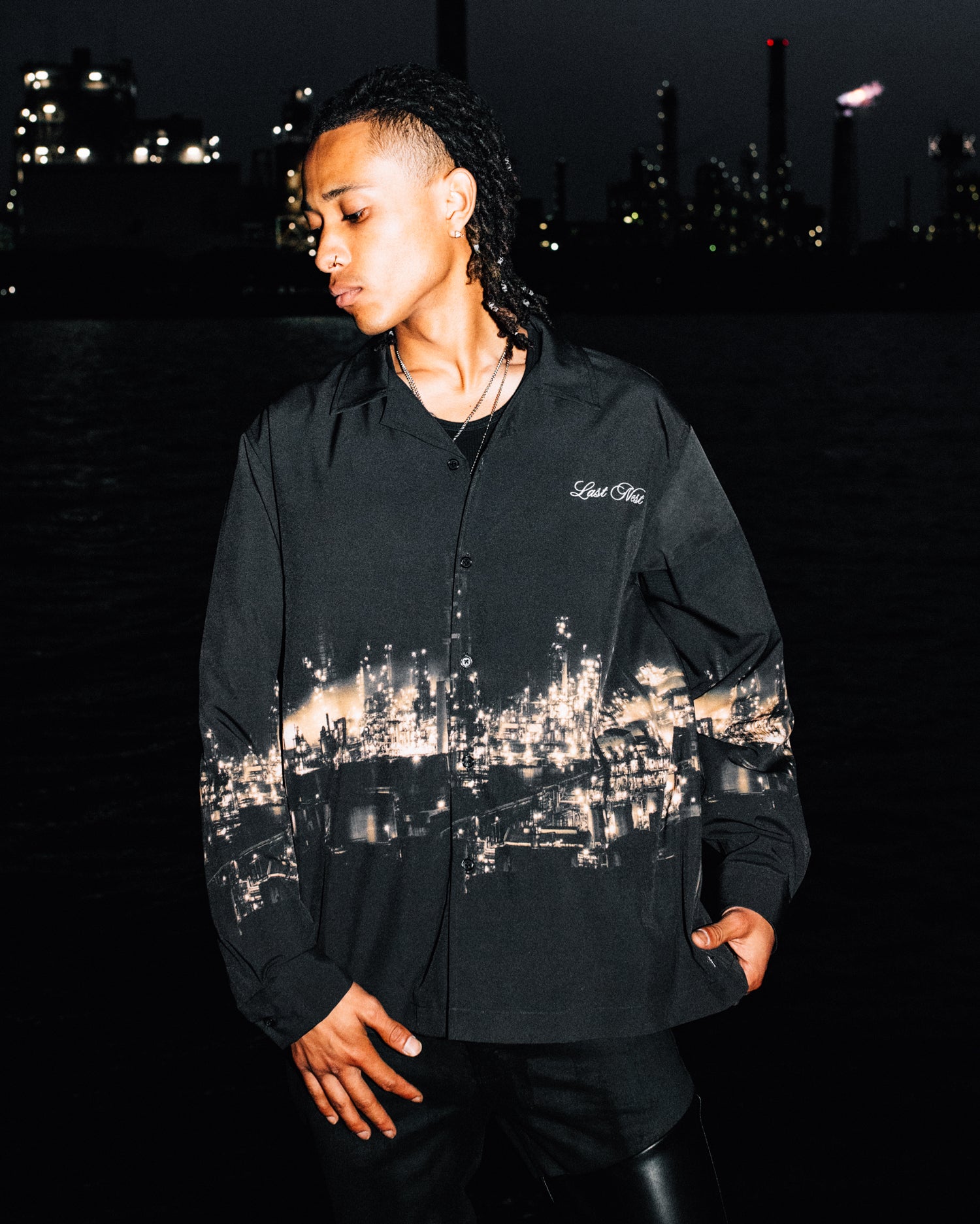 LAST NEST ダークグレー カーディガン LAST NEST(ラストネスト)商品ページ - Risk Taker Mohair Cardigan