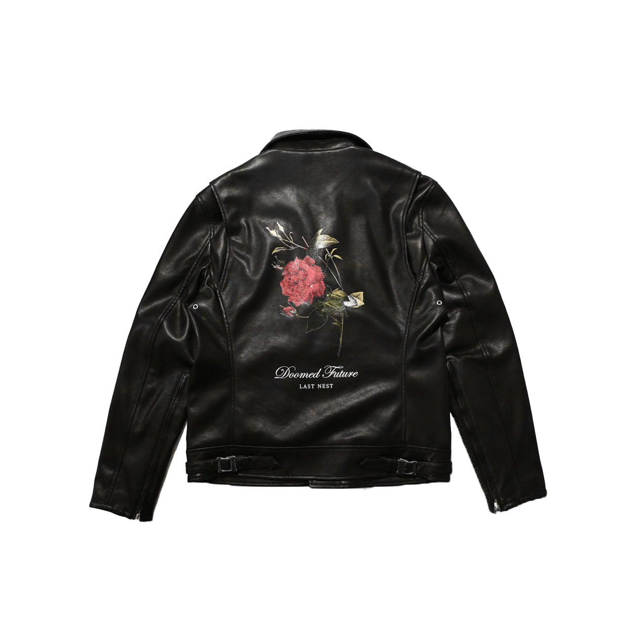 LEATHER ROSE RIDERS JACKET / BLACK｜LAST NEST Official Online Site