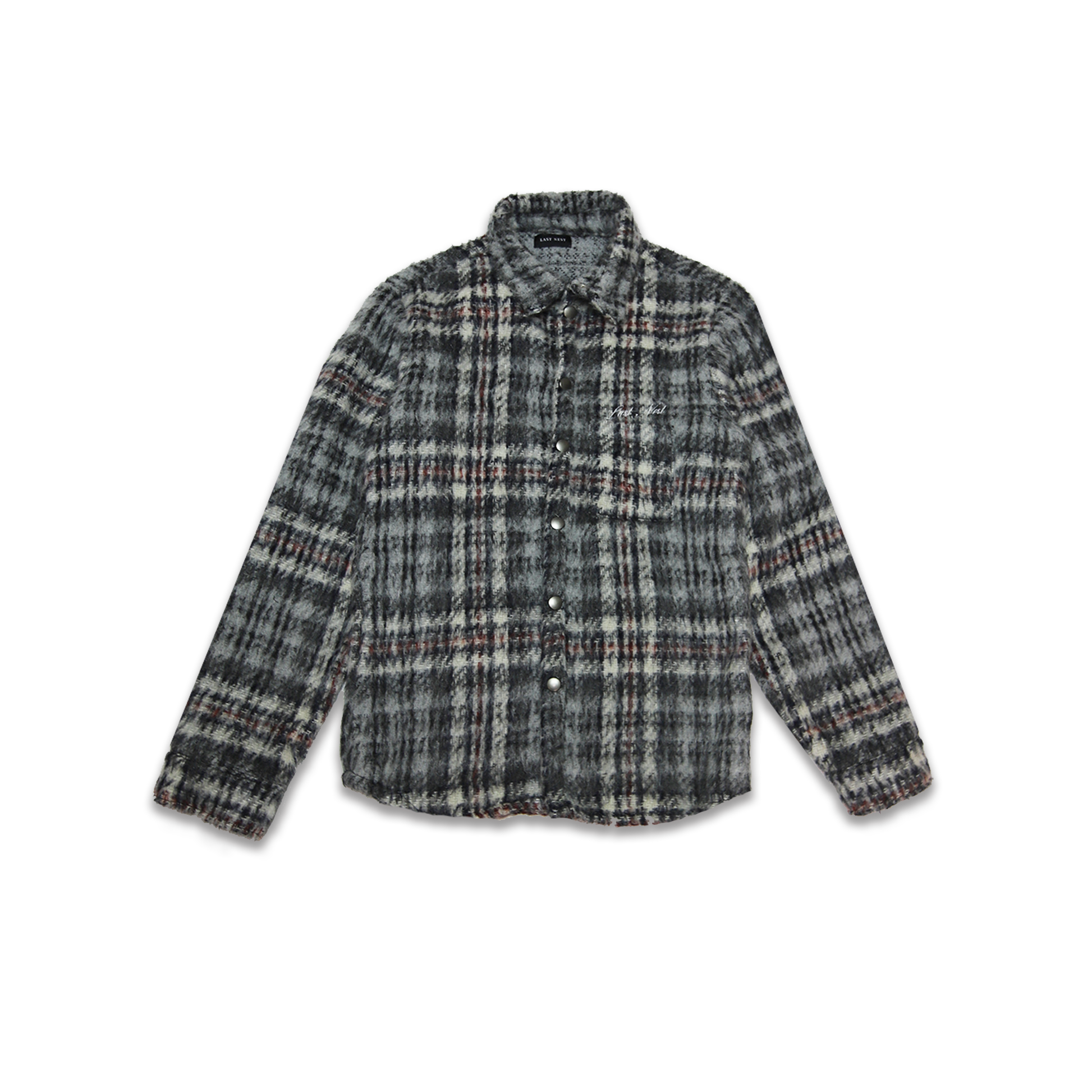 MOHAIR SHAGGY SHIRTS / GRAY lastnest - ニット/セーター