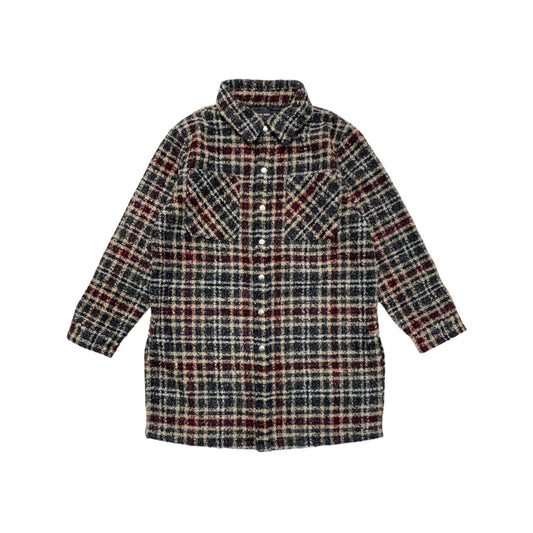 FLANNEL OVER LONG SHIRTS / BLACK/RED