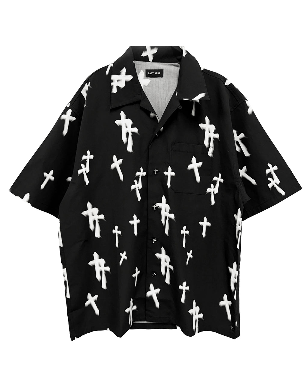 Cracked Cross S/S Shirts / Black