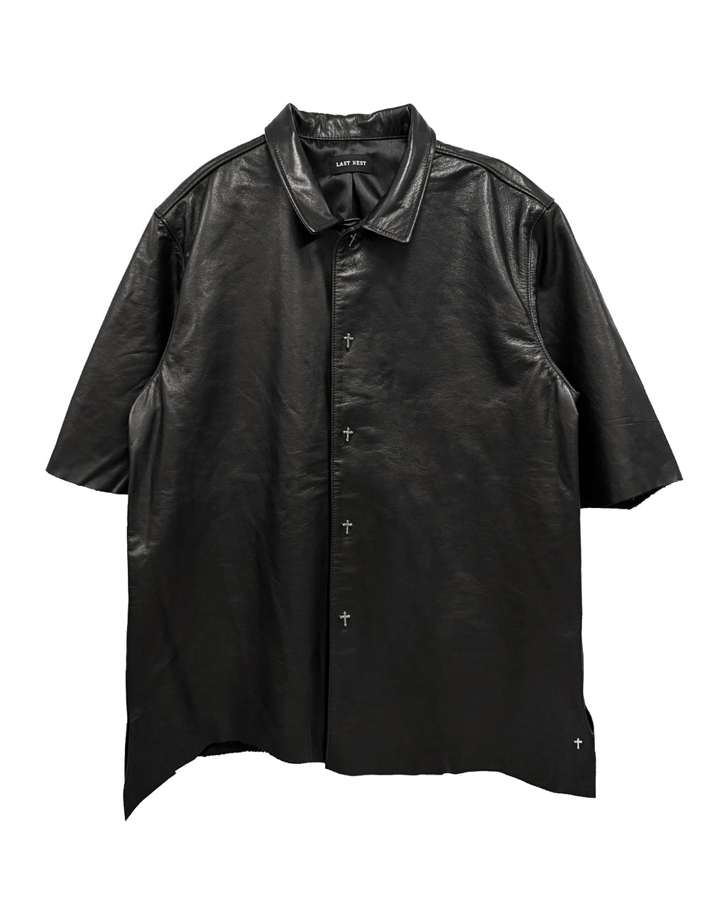 Leather S/S Shirts / Black