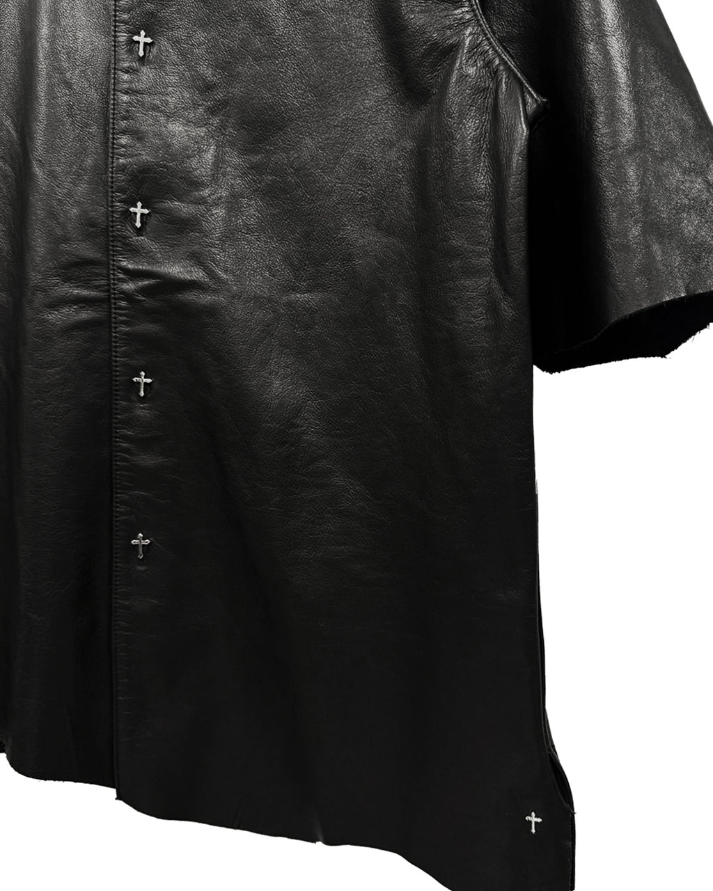Leather S/S Shirts / Black