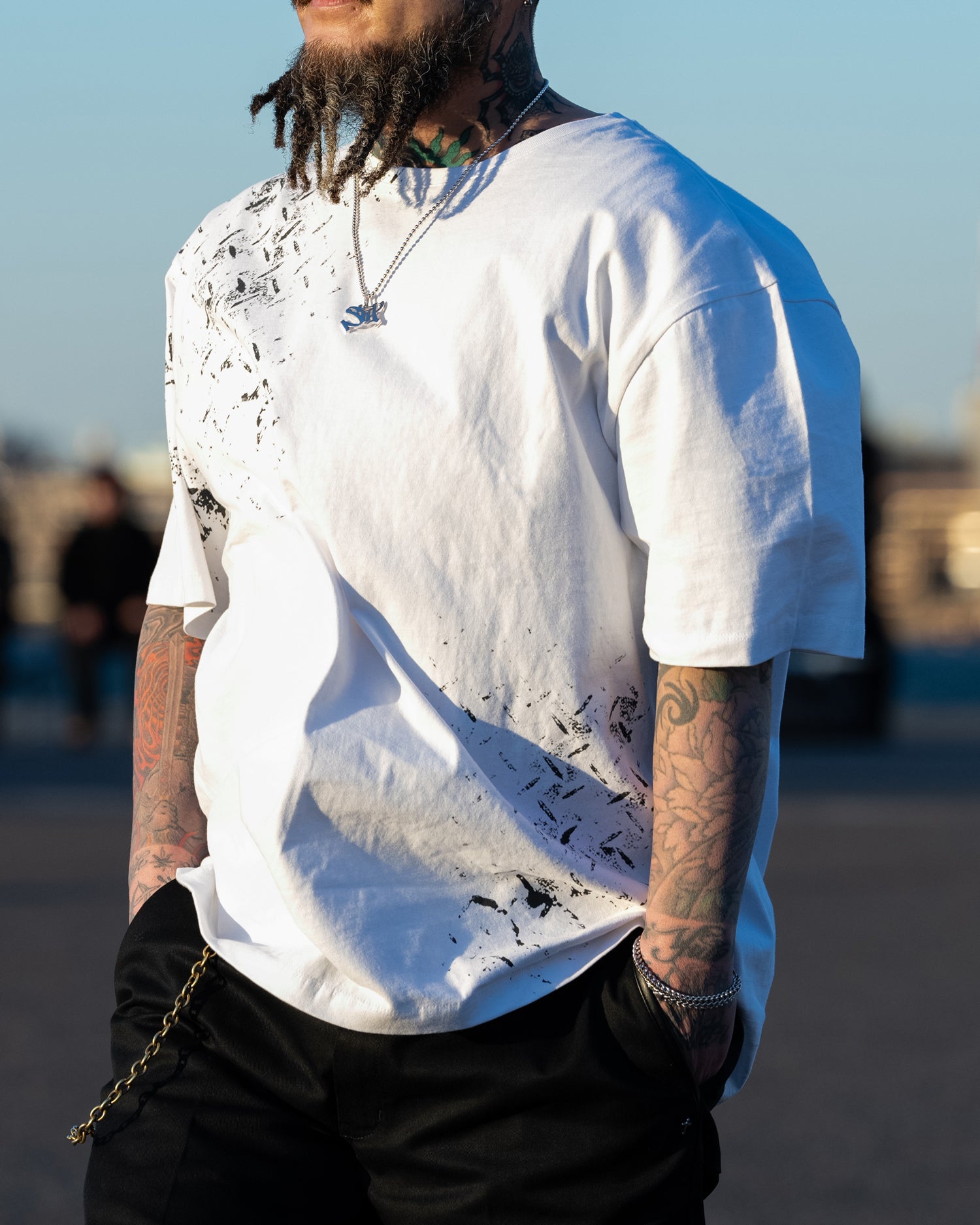Tire T-shirts / White｜LAST NEST Official Online Site