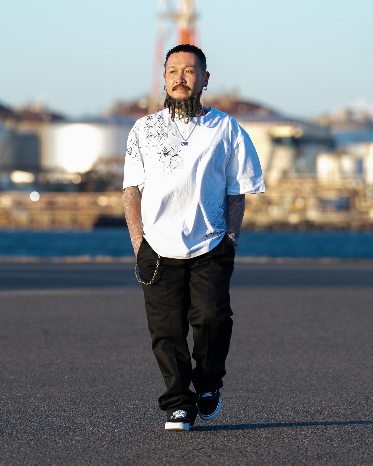 Tire T-shirts / White｜LAST NEST Official Online Site