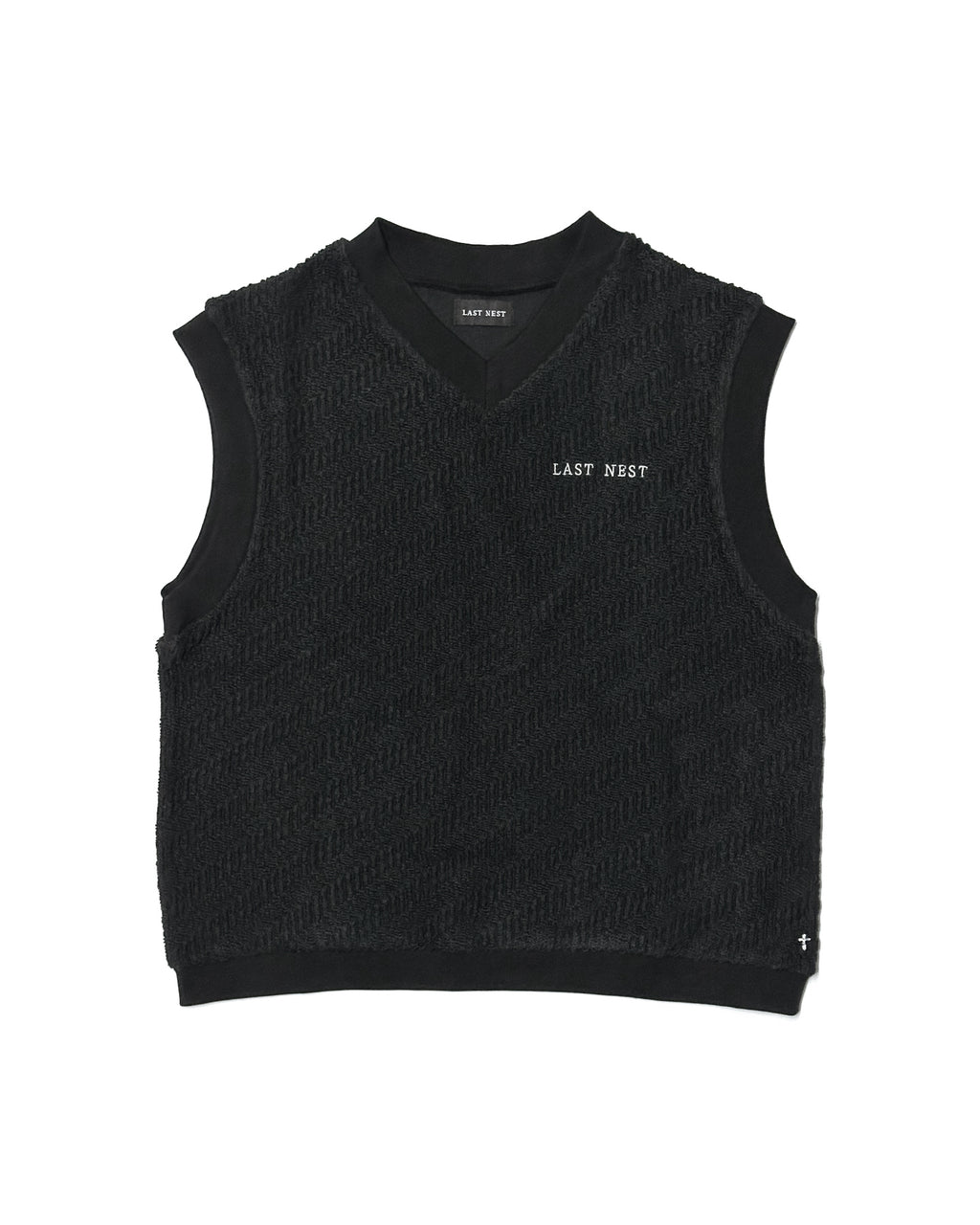 Logo Emb Knit Vest / Black