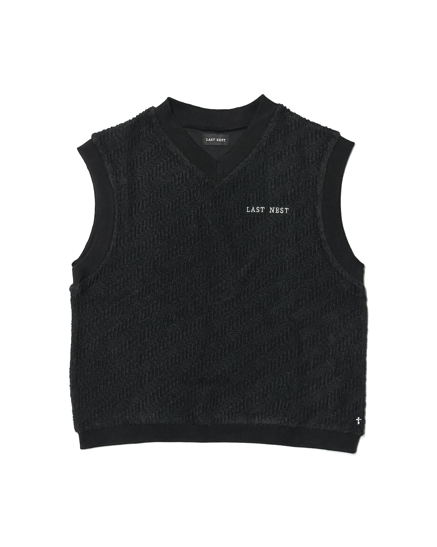 Logo Emb Knit Vest / Black