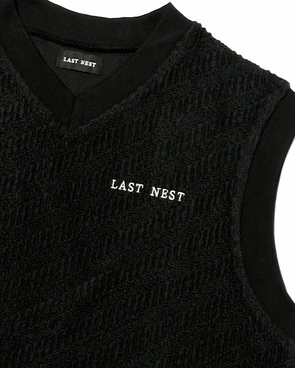 Logo Emb Knit Vest / Black