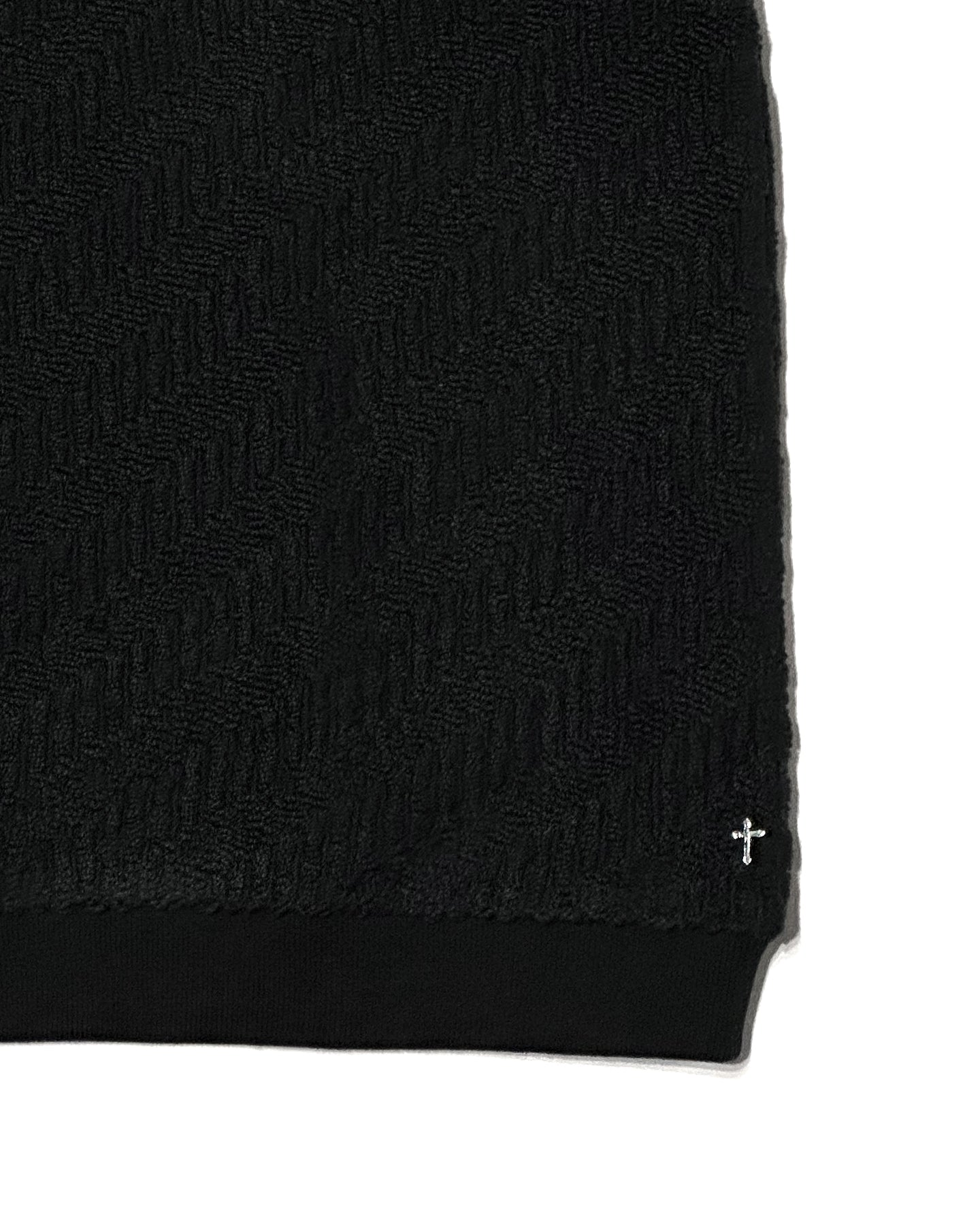 Logo Emb Knit Vest / Black