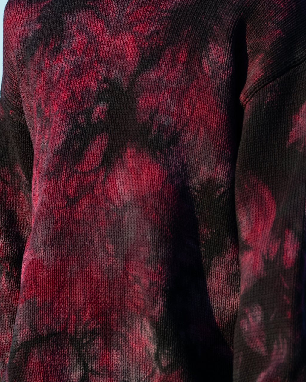 Tie-Dye Crewneck Sweater / Wine