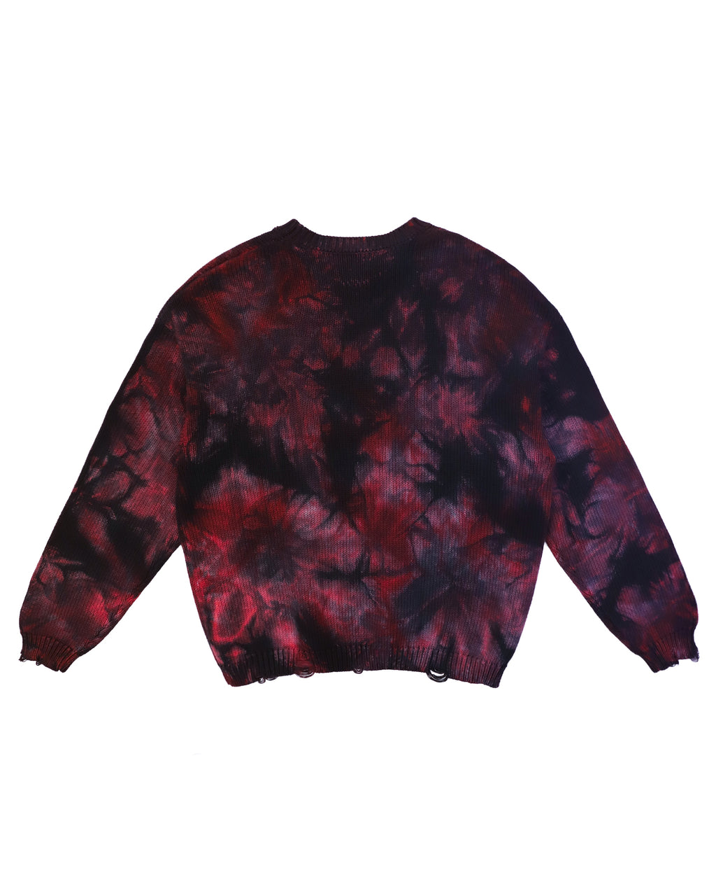 Tie-Dye Crewneck Sweater / Wine
